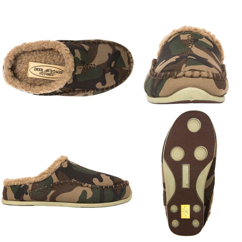 Deer Stags Kids' Lil Nordic Canvas Slipper in Camo / 5 Big Kid - Image 2